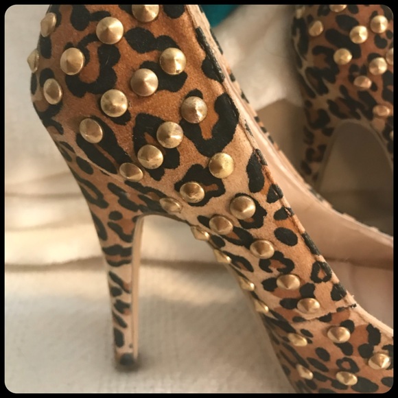 Ami Clubwear Leopard studded Platform Stilettos - Picture 6 of 7
